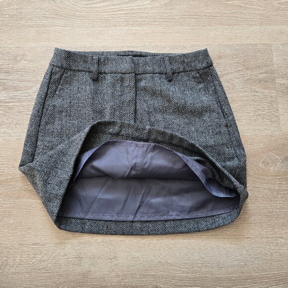 Vero Moda Lizzie Mini Skirt Herringbone Tweed EU 36 US 4 UK 8 New Without Tags - Picture 10 of 13
